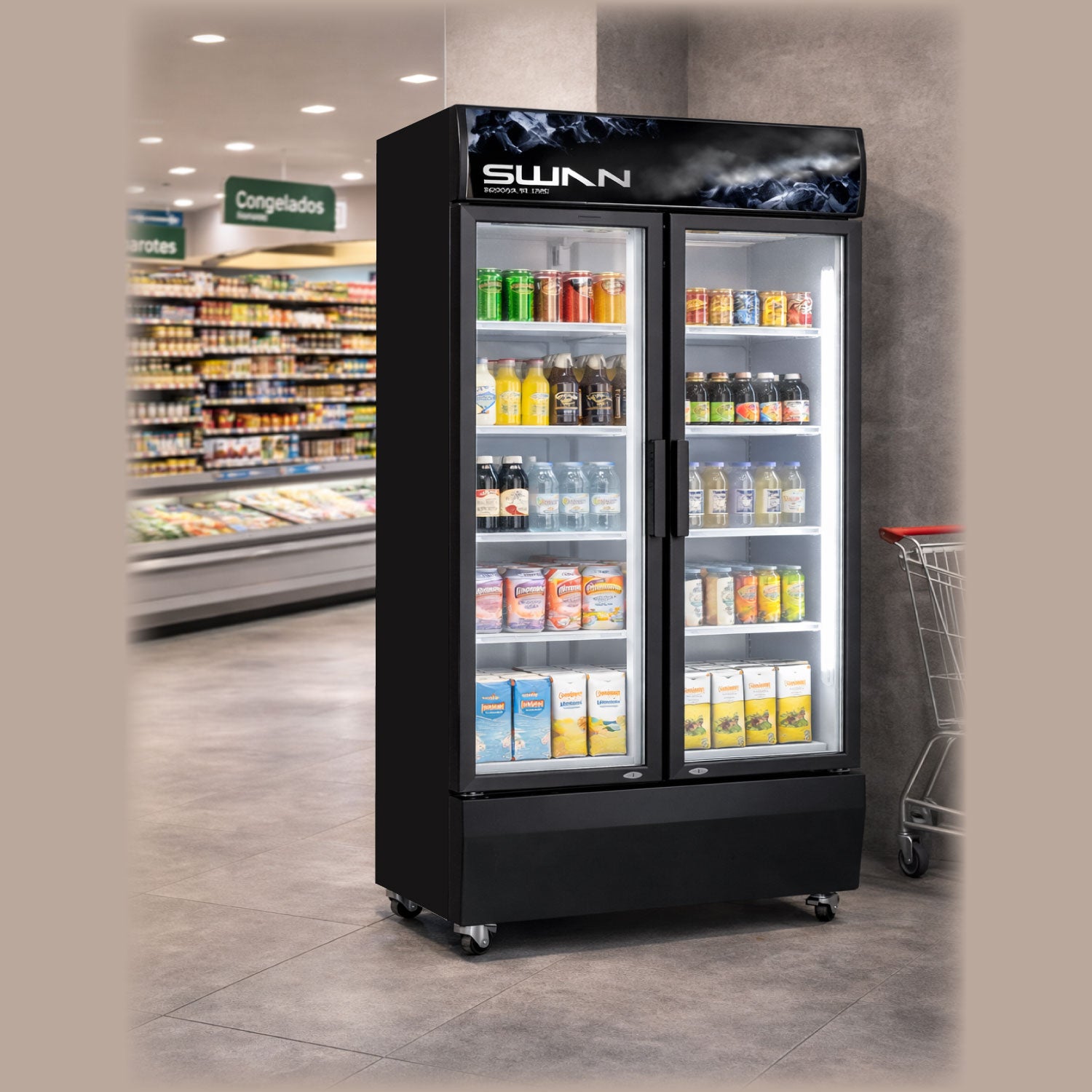 Vitrina Refrigerante SWAN 768 L 2 PUERTAS | SW-LS 111-2P