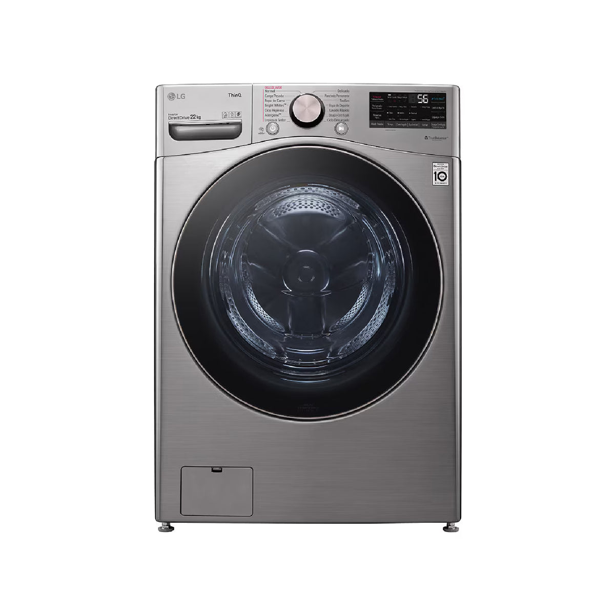 lavadora carga frontal LG 22 kg | WM22VV2S6BR.ASSECOL