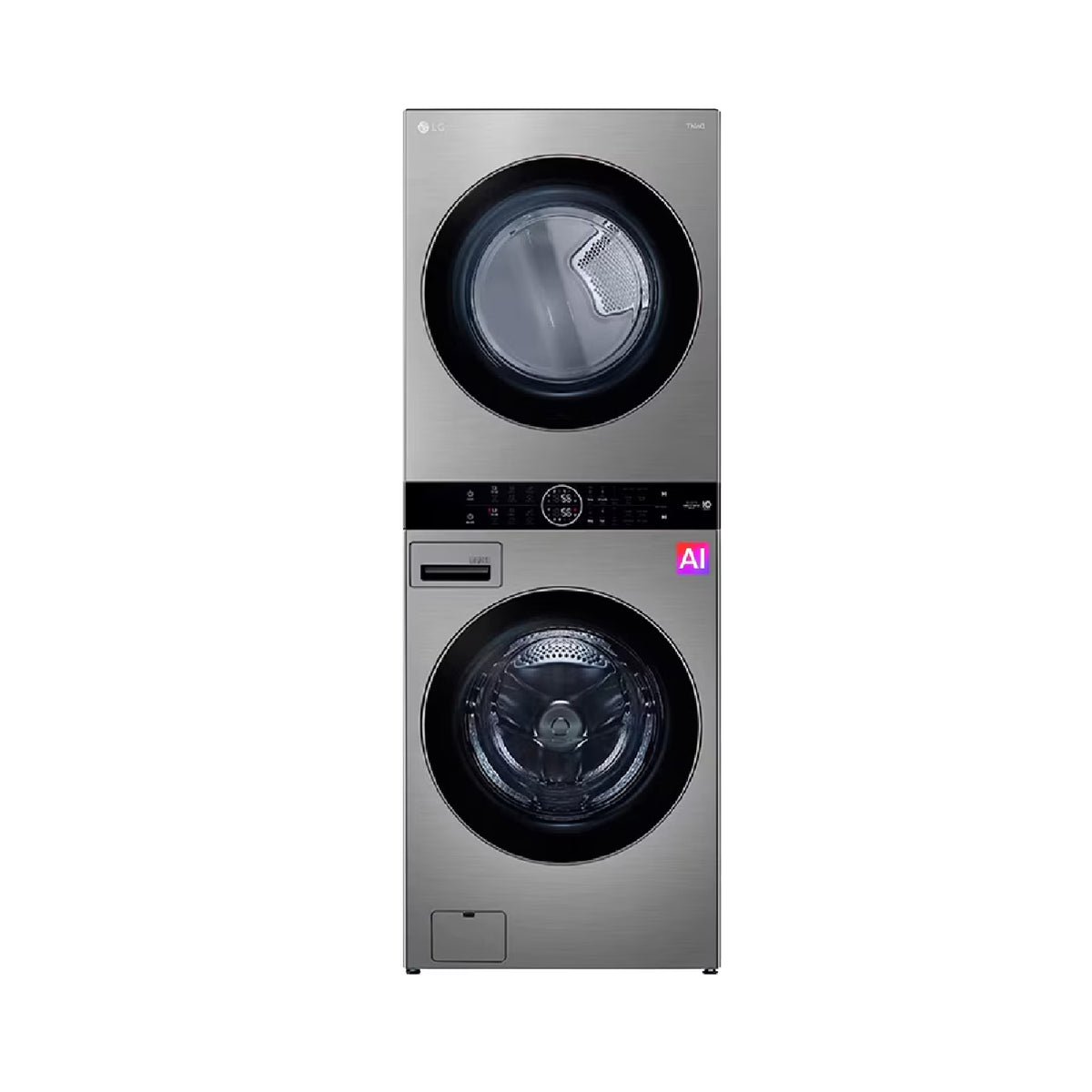 Torre de lavado LG secado a gas 22 kg Plata AIDD ThinQ | WK22VS6P