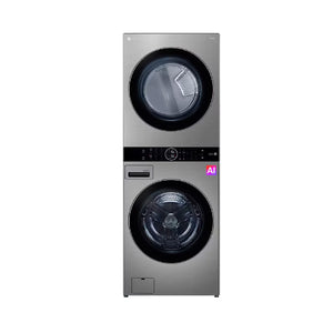 Torre de lavado LG secado a gas 22 kg Plata AIDD ThinQ | WK22VS6P
