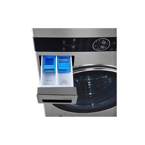 Torre de lavado LG secado a gas 22 kg Plata AIDD ThinQ | WK22VS6P