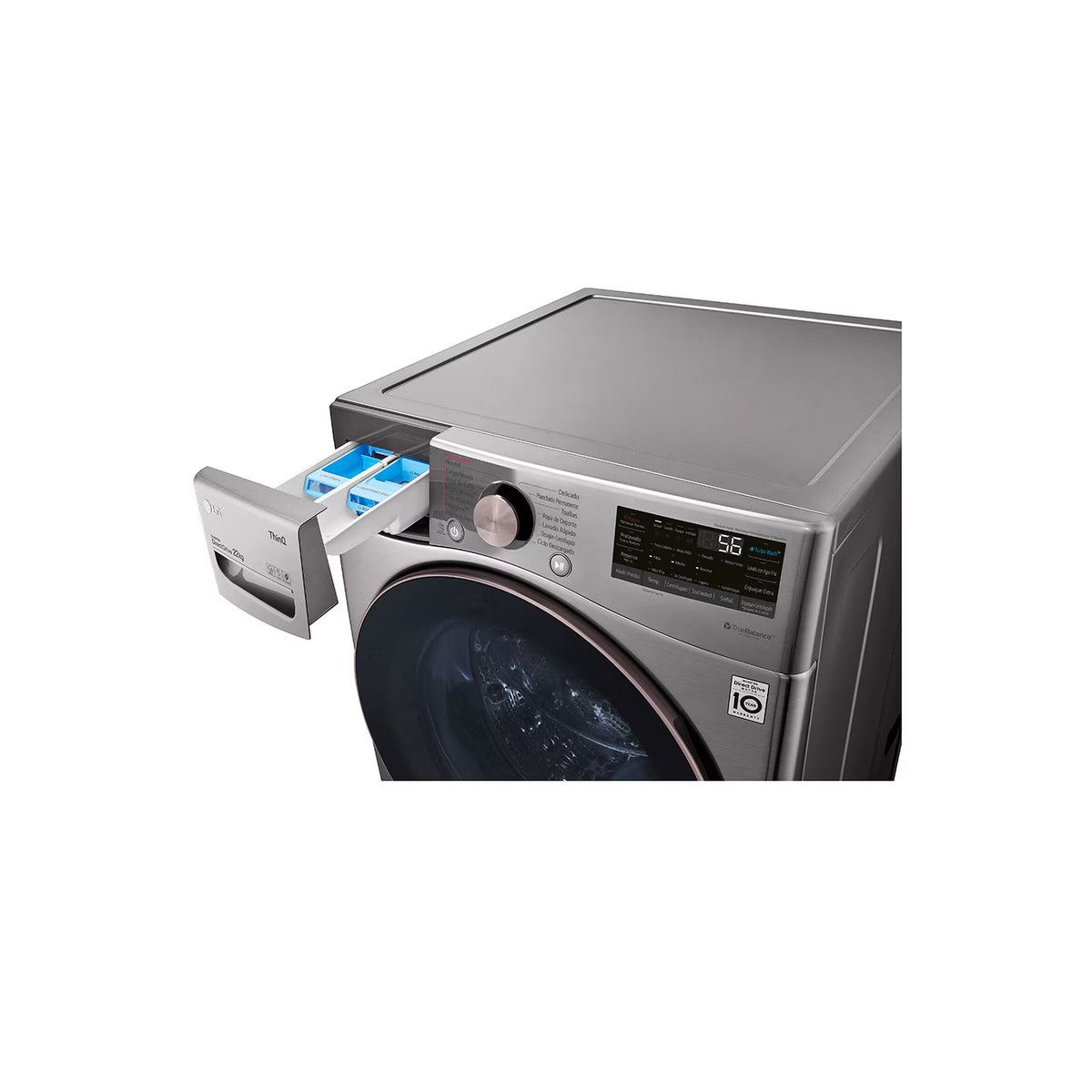 lavadora carga frontal LG 22 kg | WM22VV2S6BR.ASSECOL
