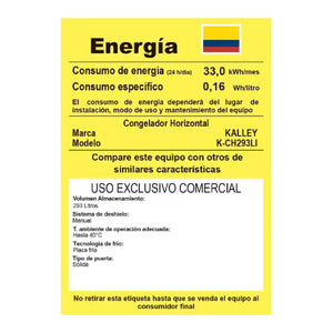 Congelador horizontal Inverter KALLEY Dual 293 Litros | K-CH293LI Blanco