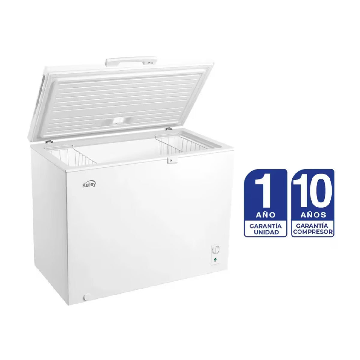 Congelador horizontal Inverter KALLEY Dual 293 Litros | K-CH293LI Blanco