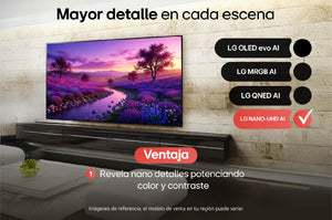 TV LG 50" 55"  NANO 4K UHD Smart TV con IA incluye AI Magic Remote 50NU855BPSA
