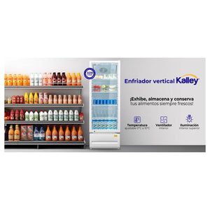 Vitrina KALLEY Frost Una puerta 309 Litros K-SC309L2 Blanco