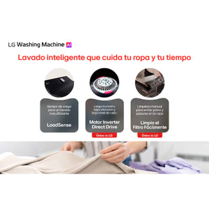 Lavadora LG 20Kg AIDD EasyUnload Negro brillante - WT20NBTX6T