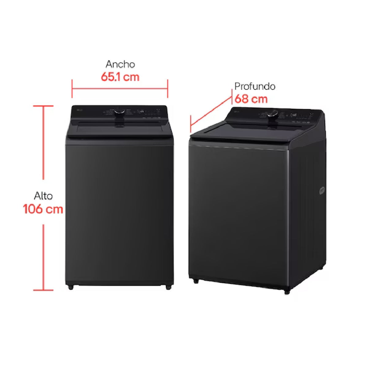 Lavadora LG 20Kg AIDD EasyUnload Negro brillante - WT20NBTX6T