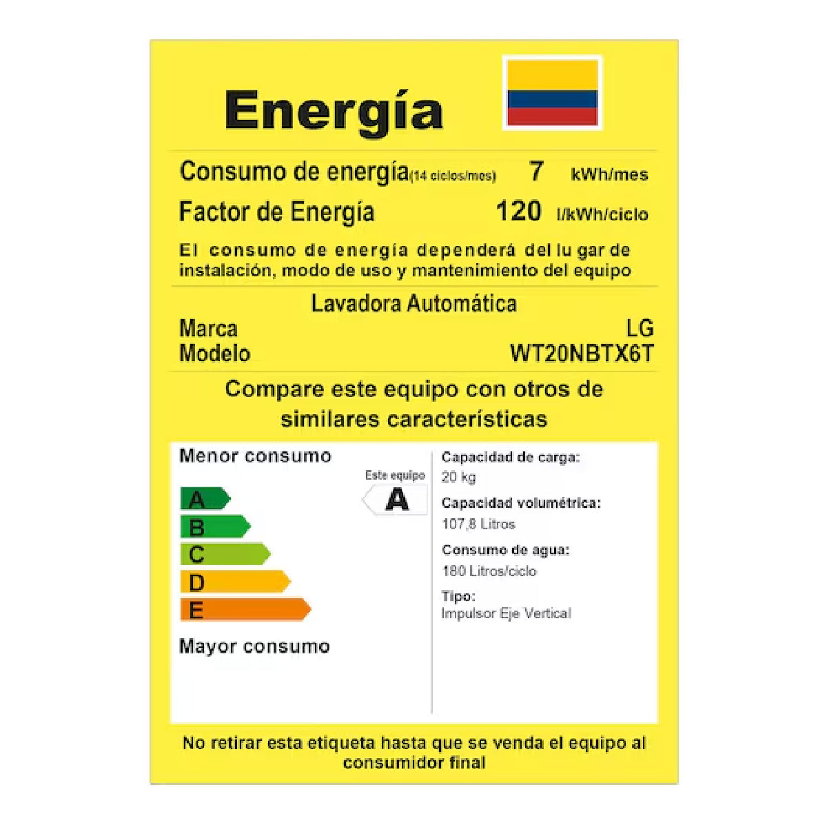 Lavadora LG 20Kg AIDD EasyUnload Negro brillante - WT20NBTX6T