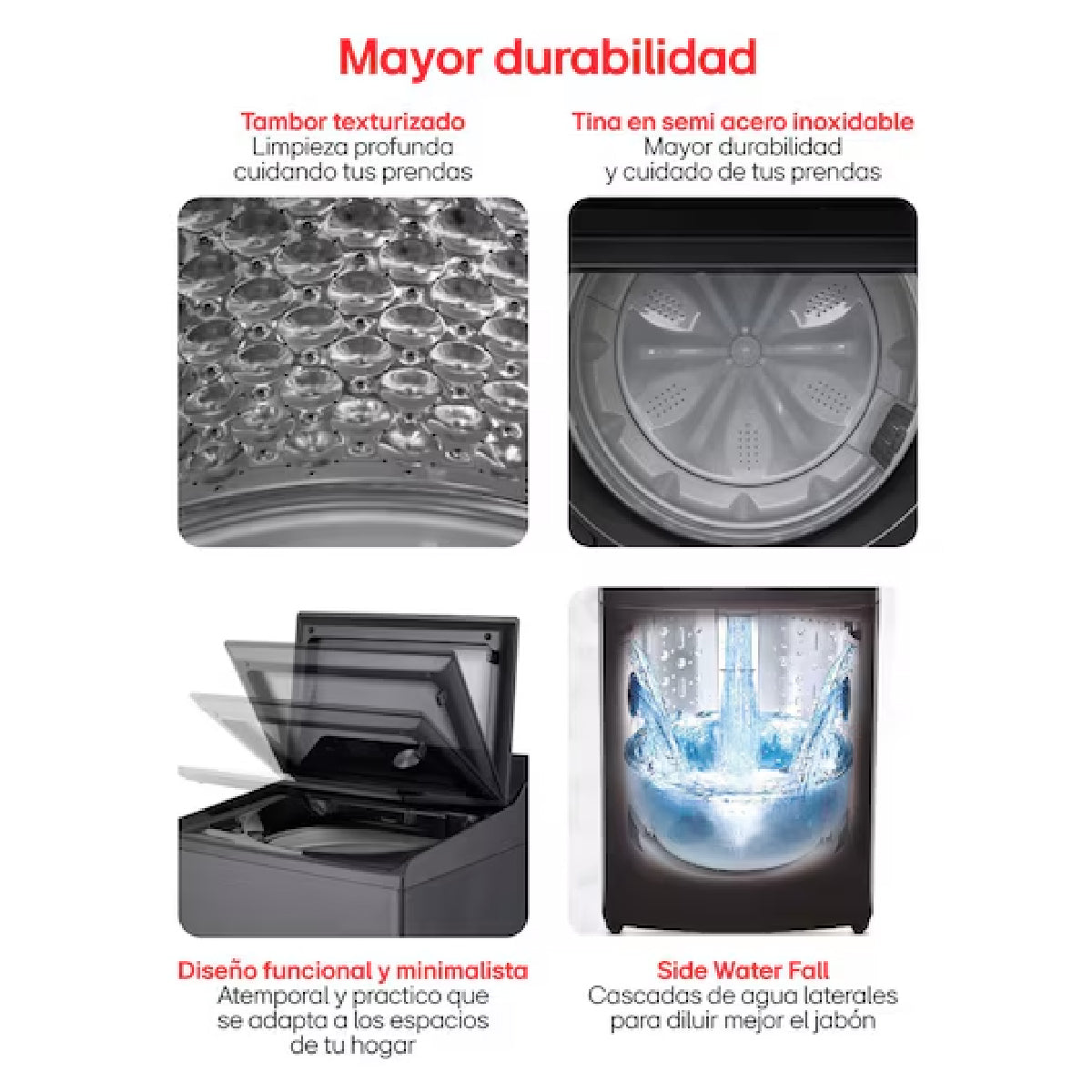 Lavadora LG 20Kg AIDD EasyUnload Negro brillante - WT20NBTX6T