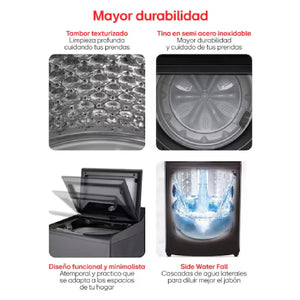Lavadora LG 20Kg AIDD EasyUnload Negro brillante - WT20NBTX6T