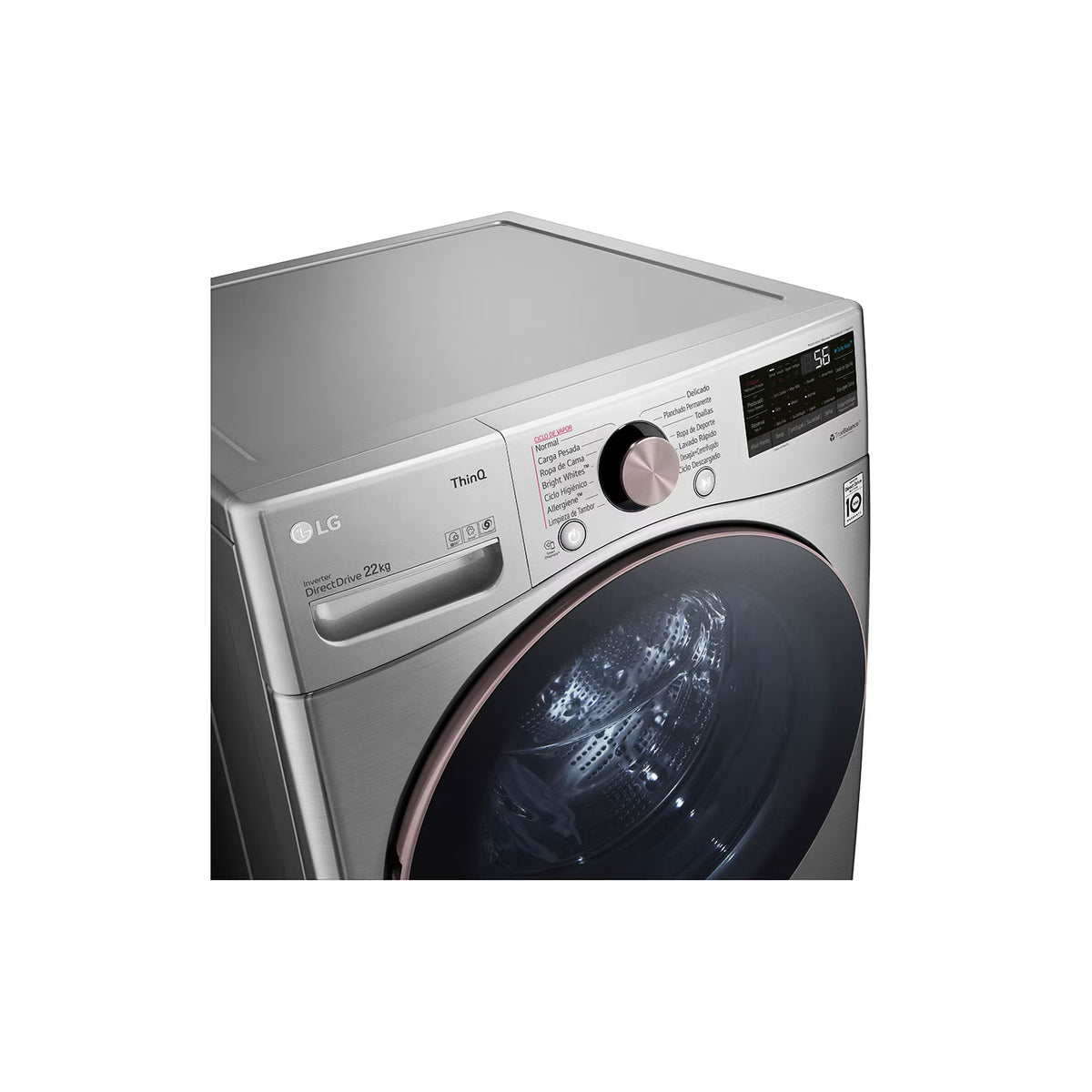 lavadora carga frontal LG 22 kg | WM22VV2S6BR.ASSECOL
