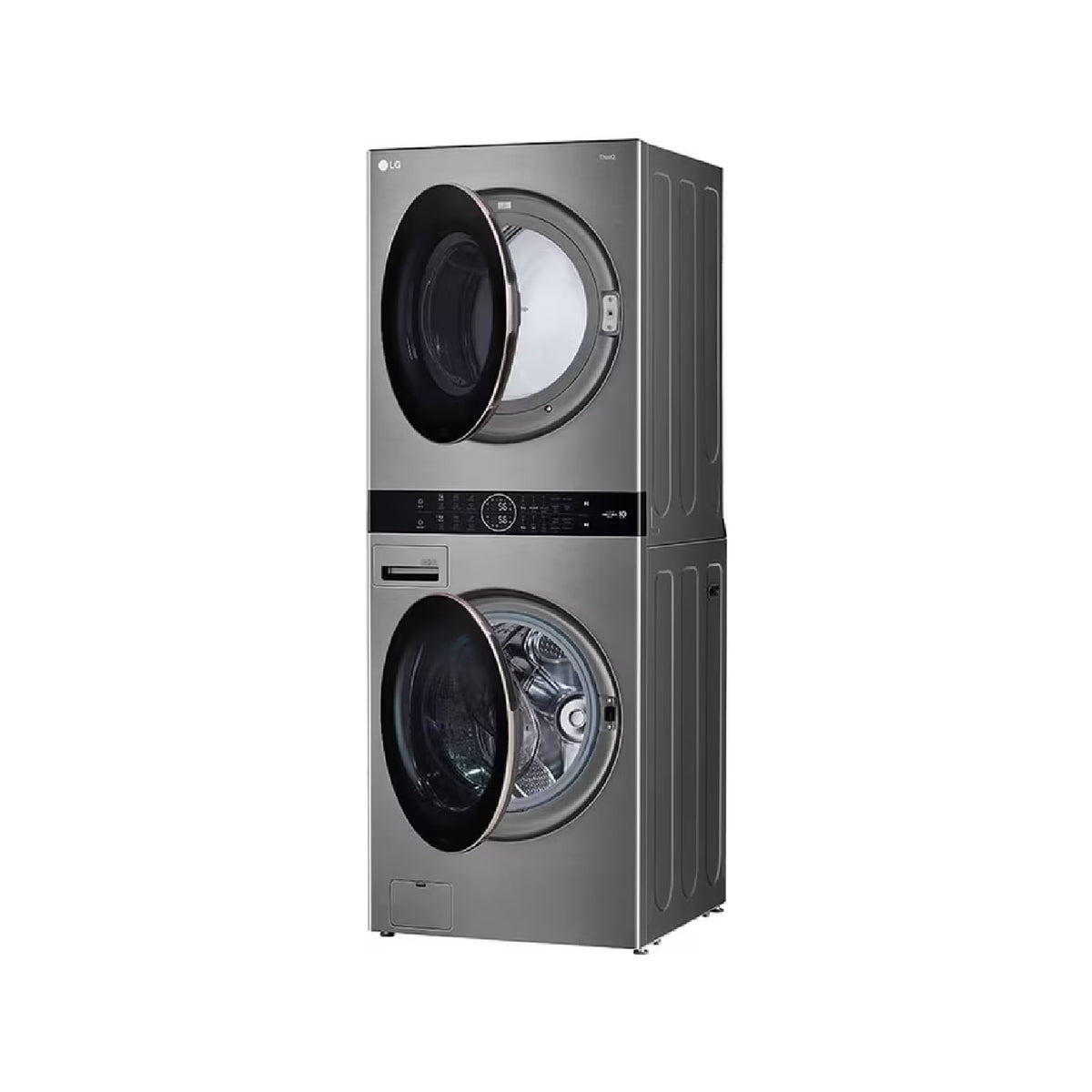 Torre de lavado LG secado a gas 22 kg Plata AIDD ThinQ | WK22VS6P