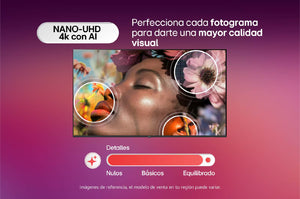 TV LG 50" 55"  NANO 4K UHD Smart TV con IA incluye AI Magic Remote 50NU855BPSA