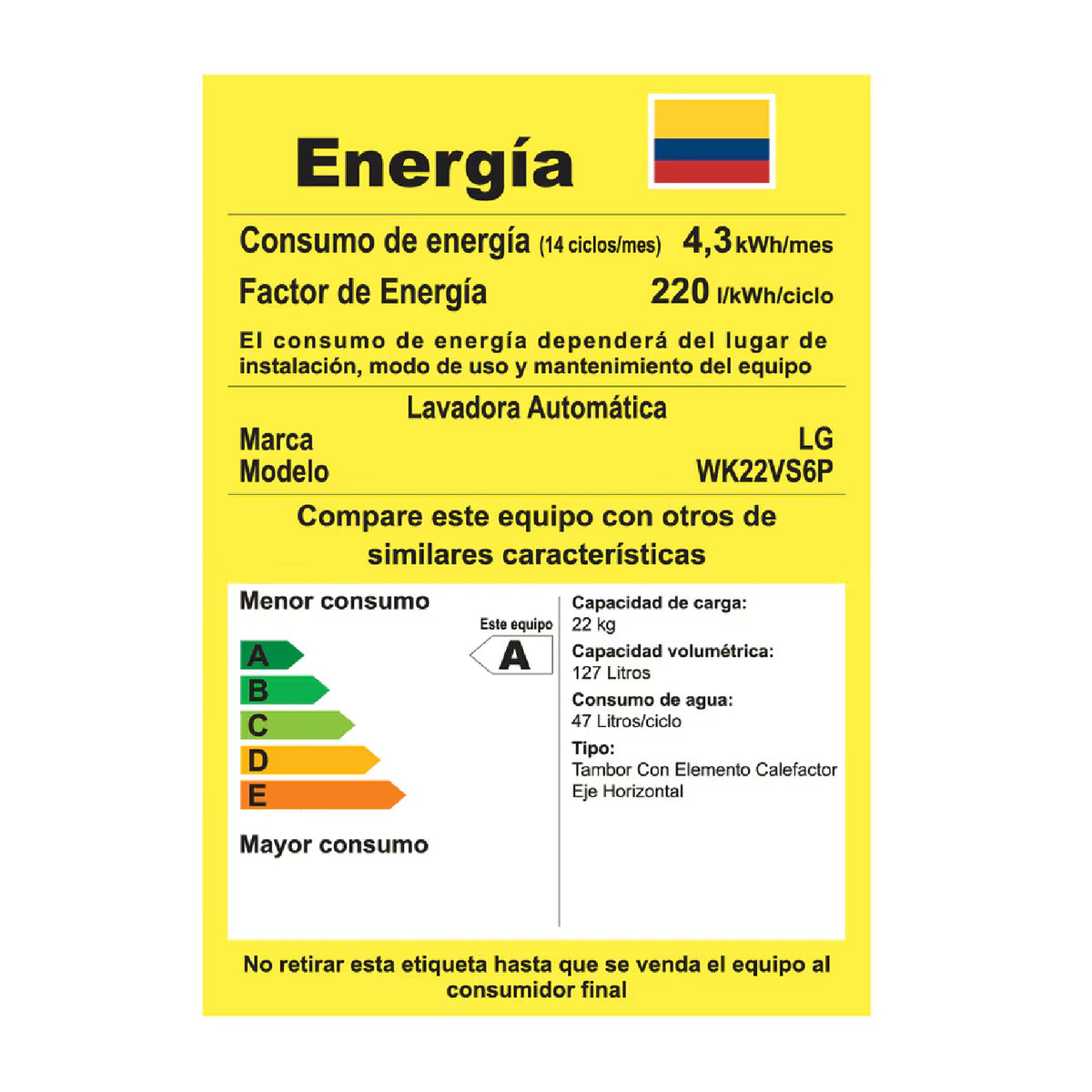 Torre de lavado LG secado a gas 22 kg Plata AIDD ThinQ | WK22VS6P