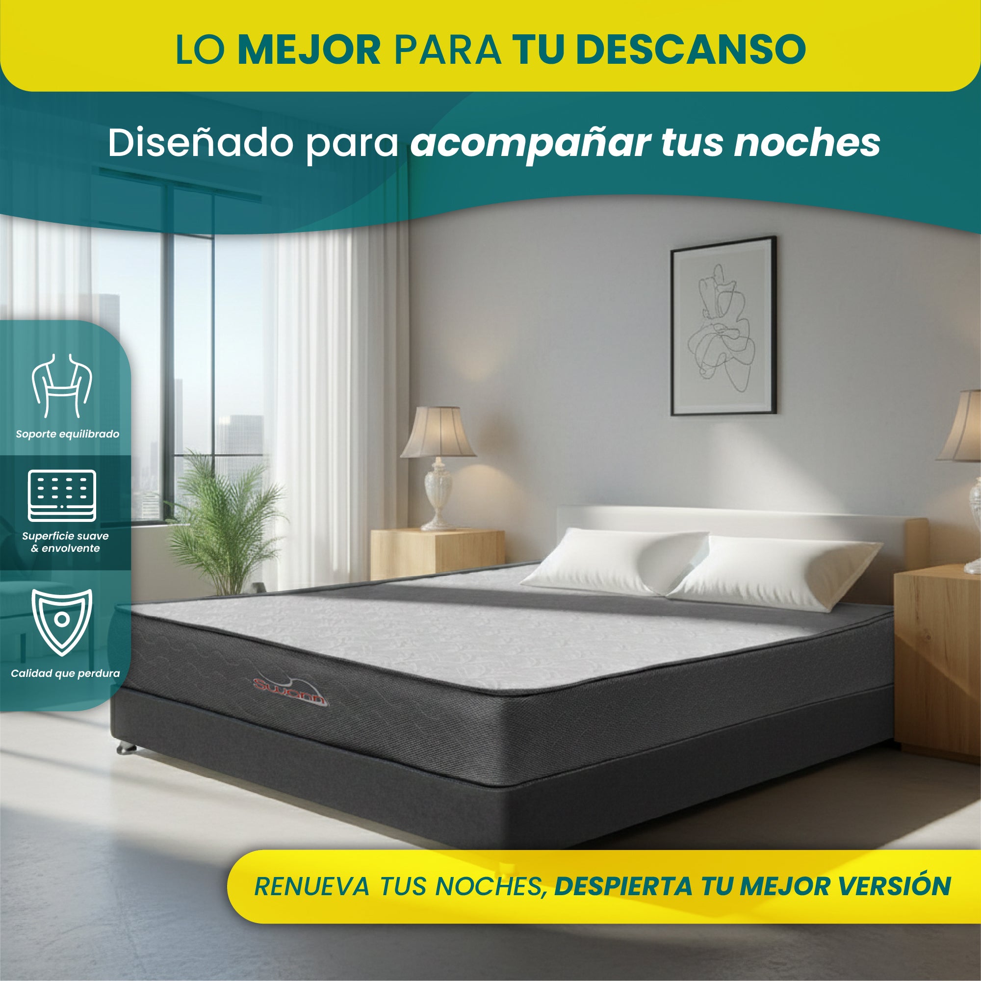 COLCHON SWAN NEW SILVER DC