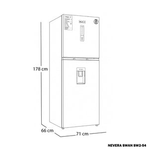 Nevera Swan 413 L No Frost con panel digital Dark Grey | SW 2-54