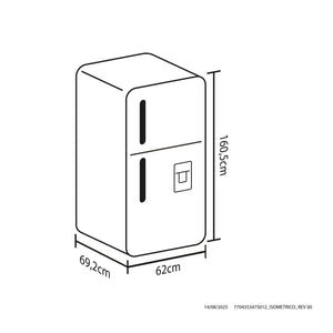 Nevera Haceb No Frost 271 Litros Inverter Manija Externa Negro Esmeralda