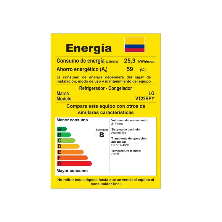 NEVERA L.G VT22BPY.APYCCLM