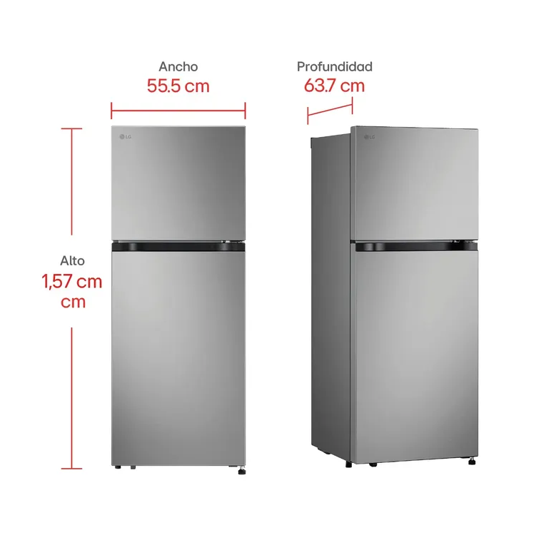 Nevera LG 243L Plata Mate LinearCooling - VT24BPY.APYCCLM