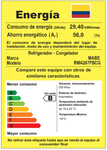 NEVERA MABE RMA267FBCG