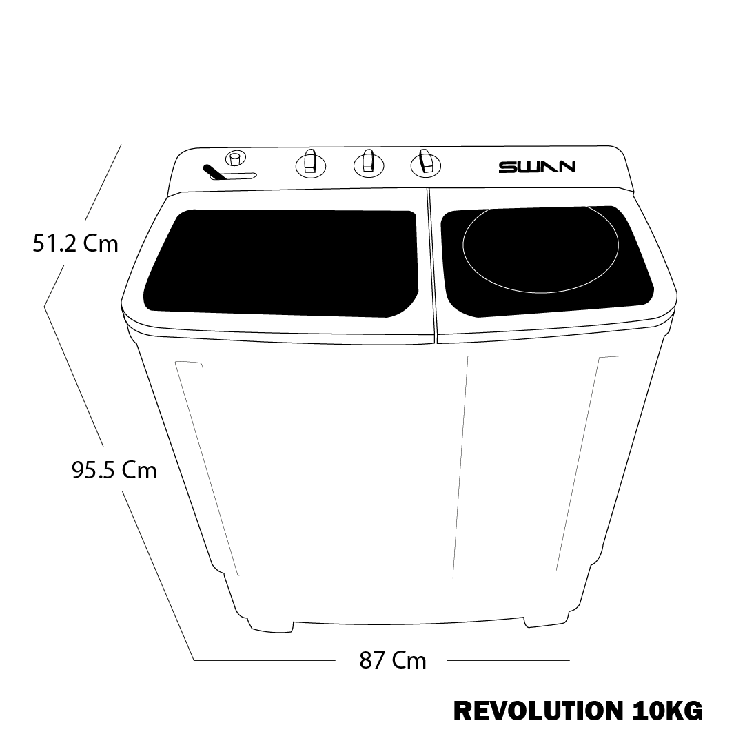 LAVADORA SWAN REVOLUTION 10 KG