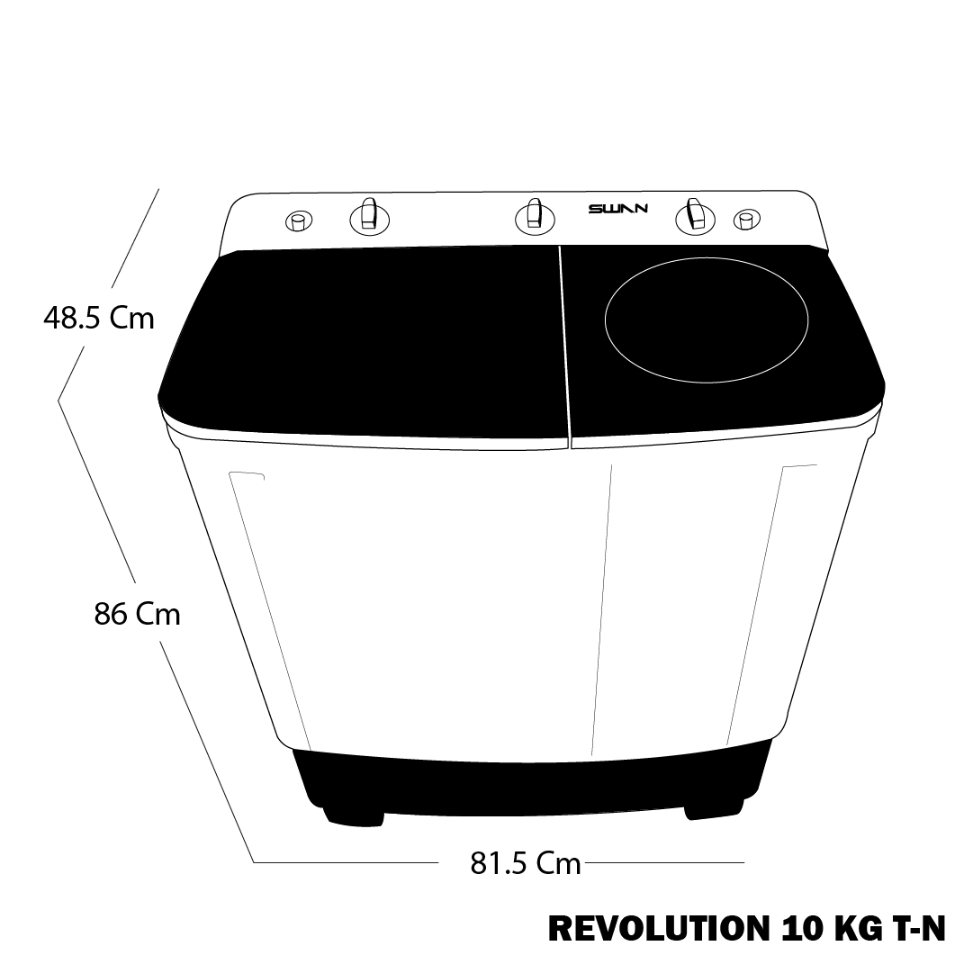 LAVADORA SWAN REVOLUTION DOBLE TINA 10 KG T-N