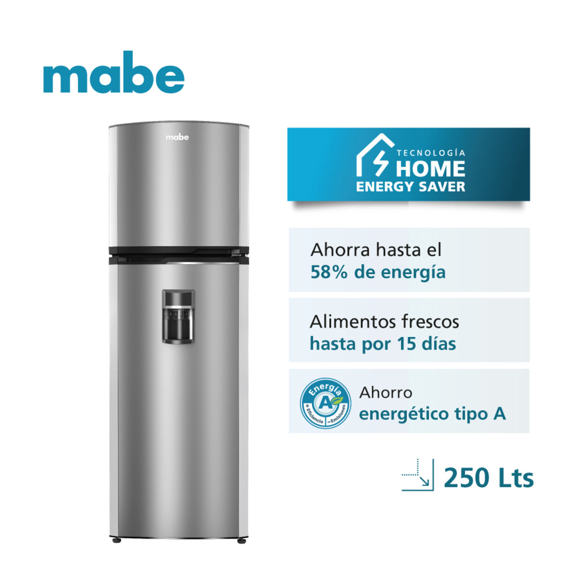 Nevera No Frost 267 L Brutos Inox Mabe - RMA267PYCU