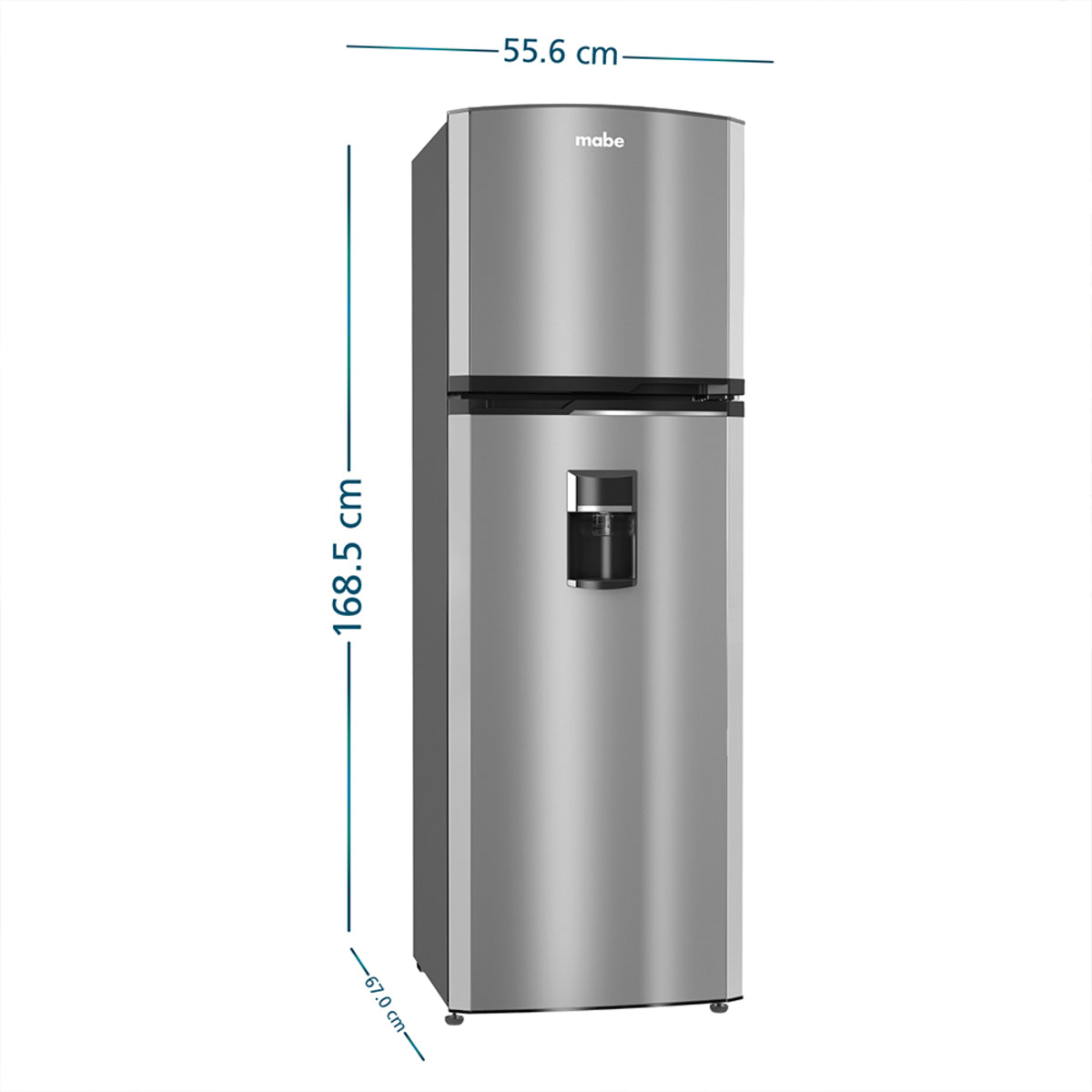 Nevera No Frost 267 L Brutos Inox Mabe - RMA267PYCU