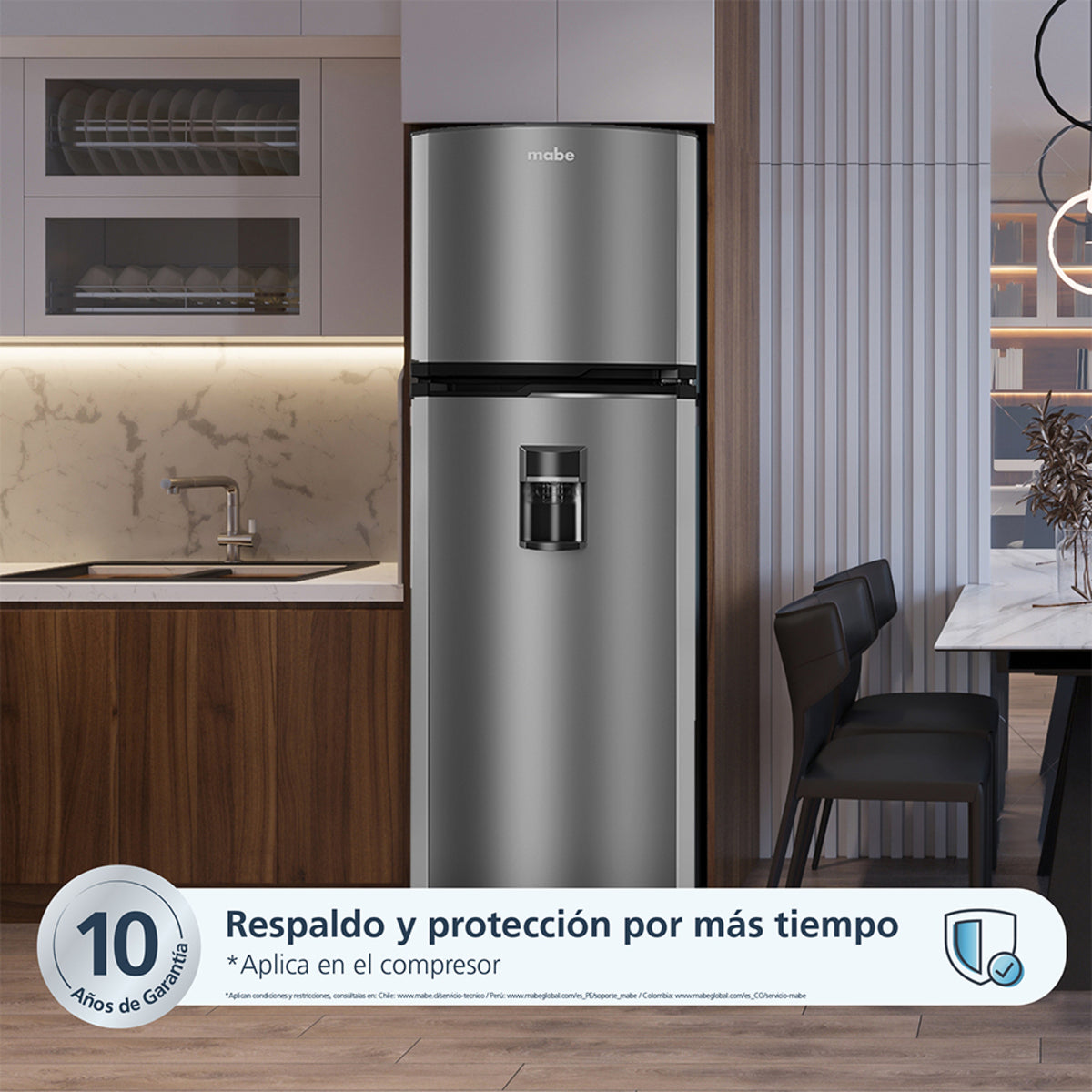 Nevera No Frost 267 L Brutos Inox Mabe - RMA267PYCU
