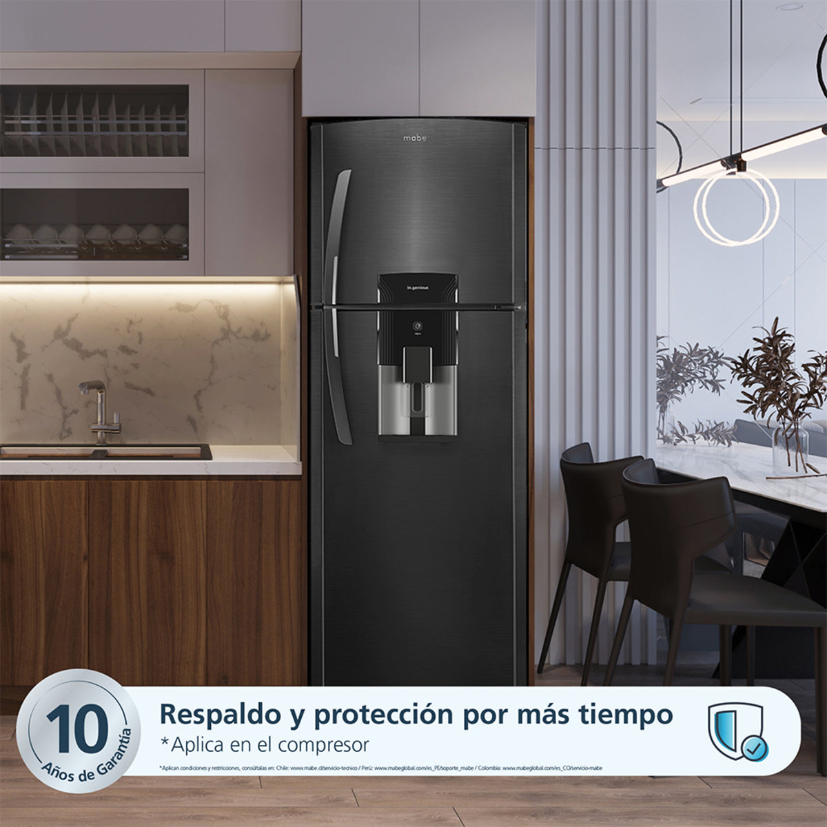 Nevera No Frost 313 L Brutos Black Steel Mabe - RMA313FXCC