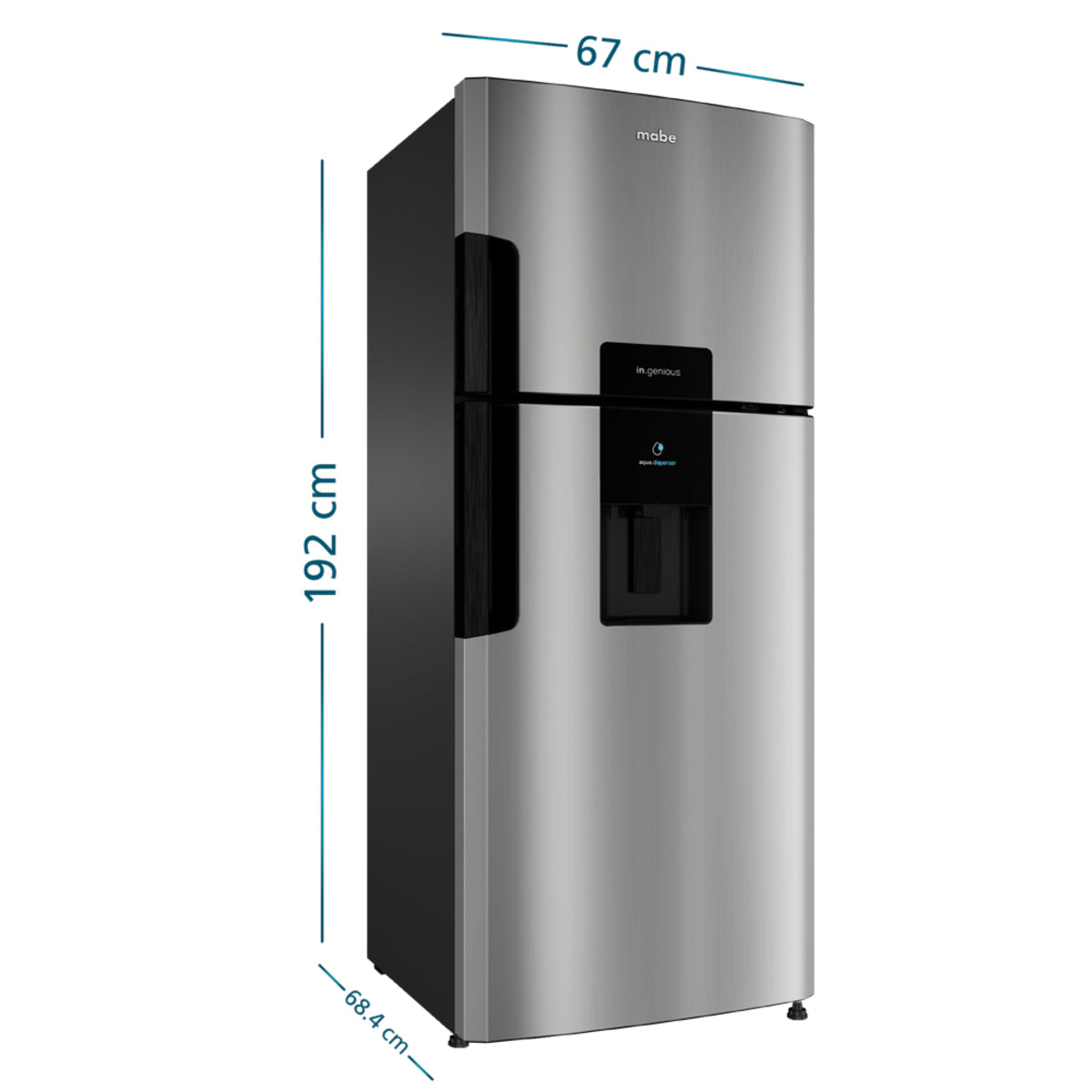 Nevera No Frost 470 L Brutos Inox Mabe - RMP470YCU