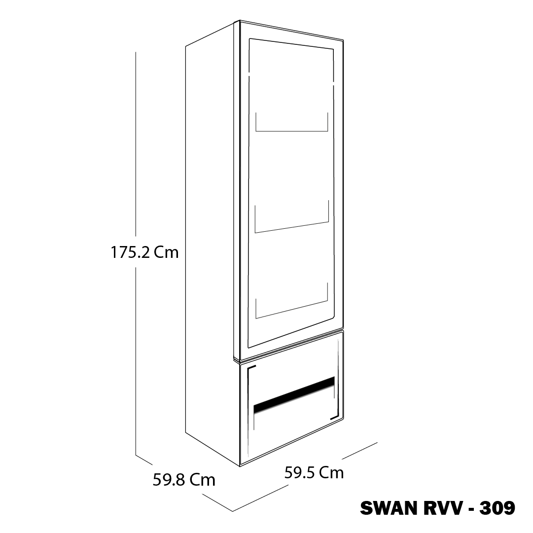VITRINA REFRIGERANTE SWAN RVV 309 L MA CS