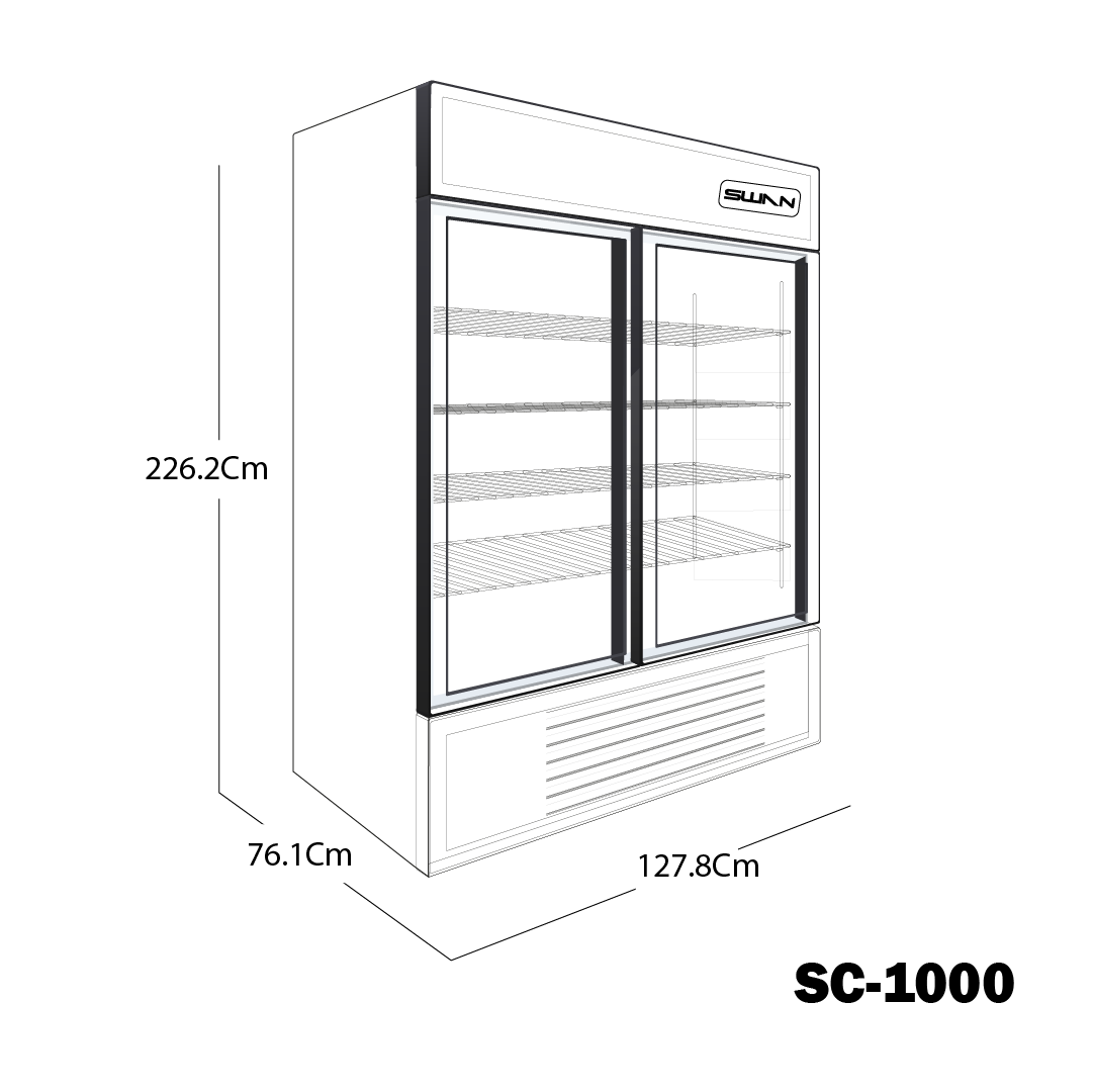 VITRINA SWAN SW-1000M2W