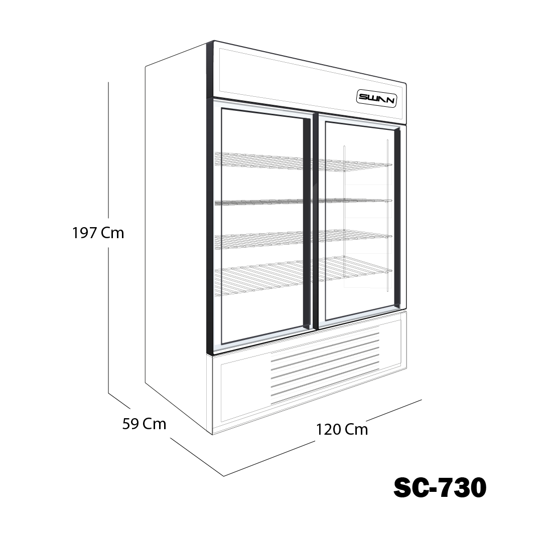 VITRINA REFRIGERANTE SWAN SC-730