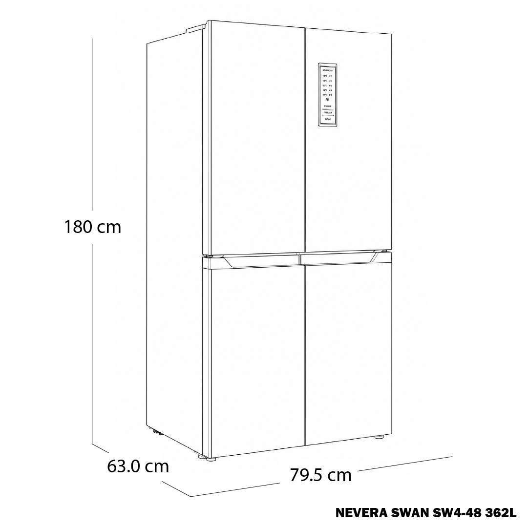 Nevecón Swan SW4-48 362L No Frost French Door