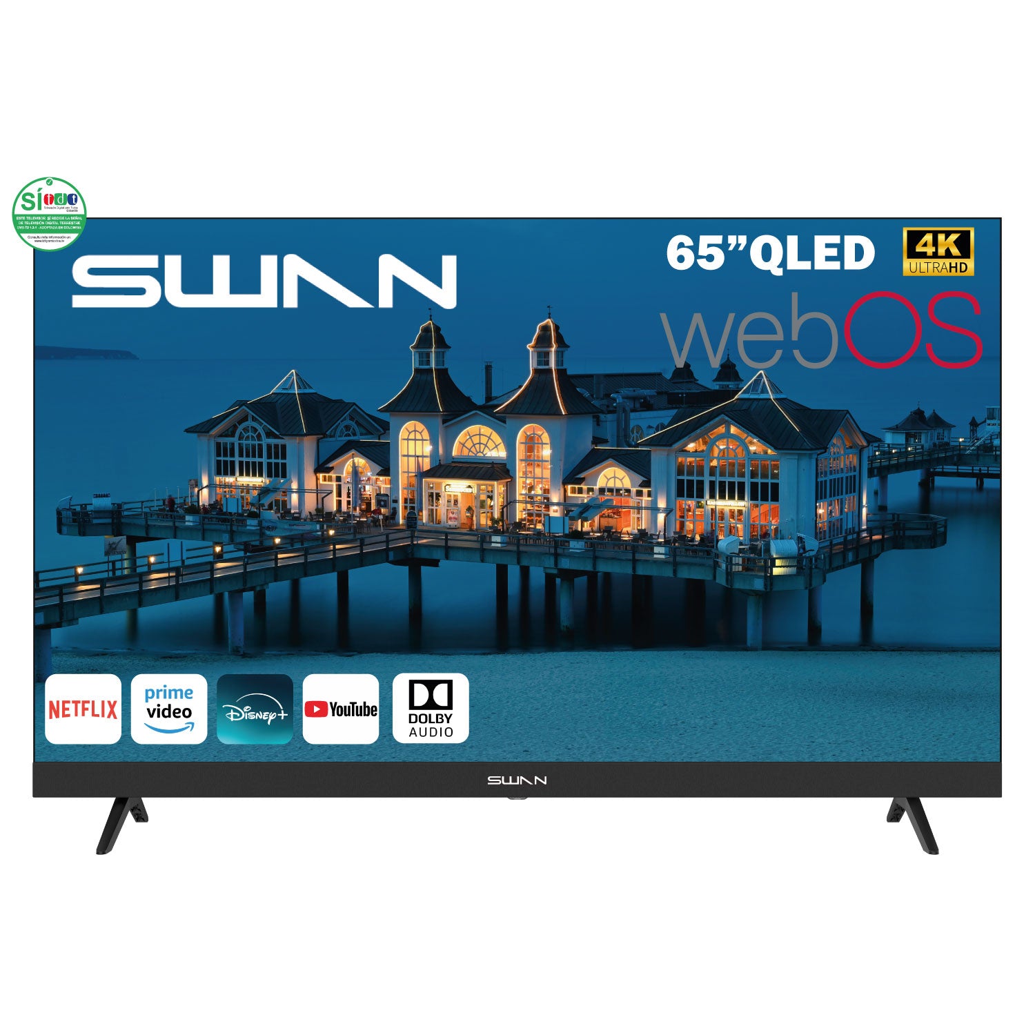 TELEVISOR SWAN 65" UHD 4K SMART TV QLED WEBOS
