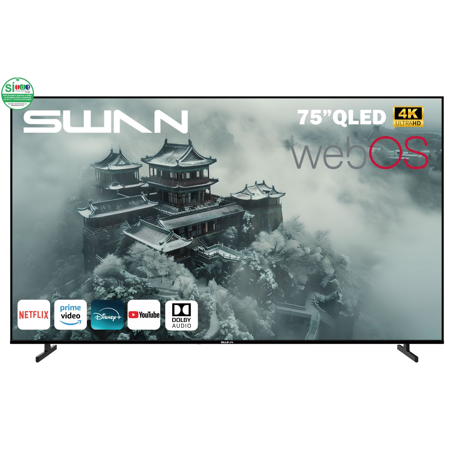 TELEVISOR SWAN 75" QLED UHD 4K SMART TV WEBOS - EL