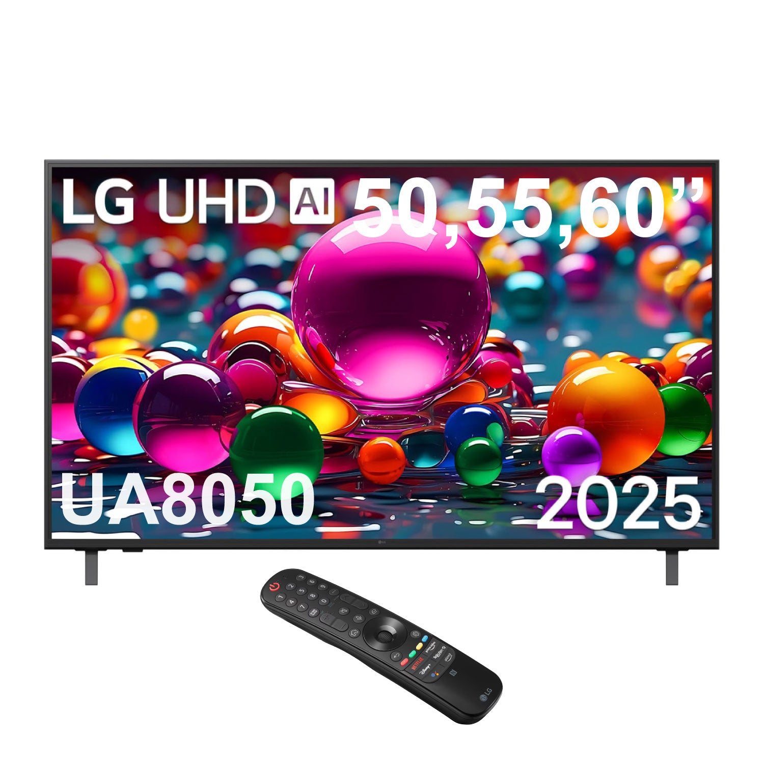 Televisor LG 50,55, 60" UHD AI 4K Smart TV – Incluye Magic Remote AI - UA8050PSA. AWC