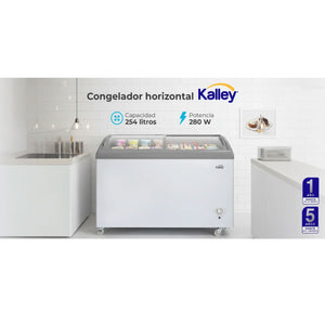 Congelador Horizontal KALLEY 254 Litros K-VH254L Blanco