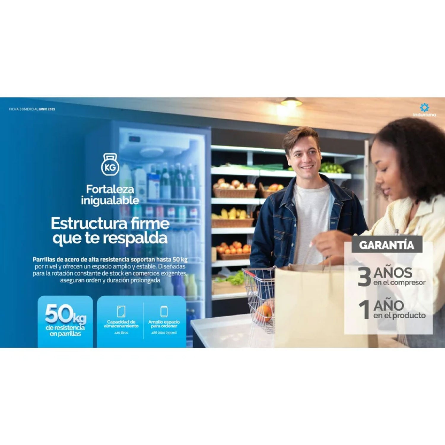 VITRINA REFRIGERANTE  INDURAMA VFV-520