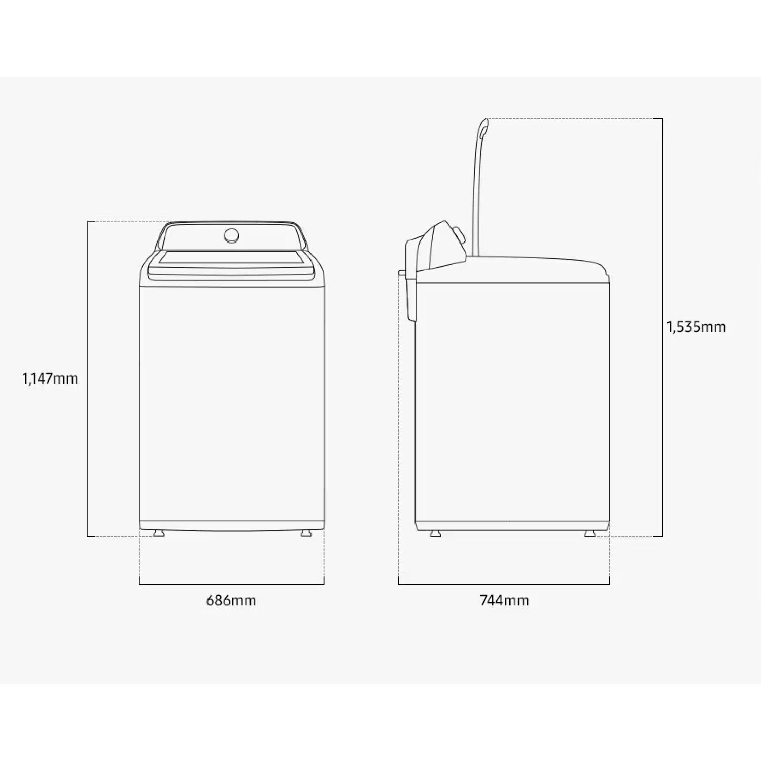 Lavadora SAMSUNG 23Kg + SmartThings  - WA23C3554GV/CO