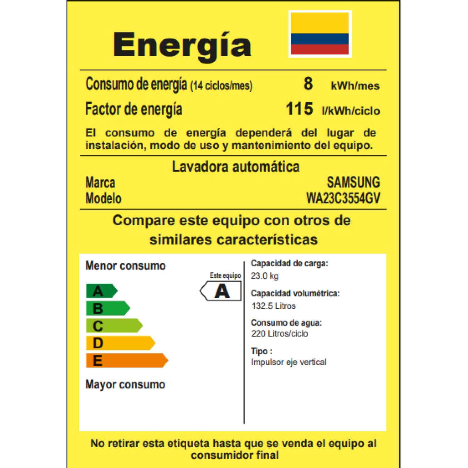 Lavadora SAMSUNG 23Kg + SmartThings  - WA23C3554GV/CO