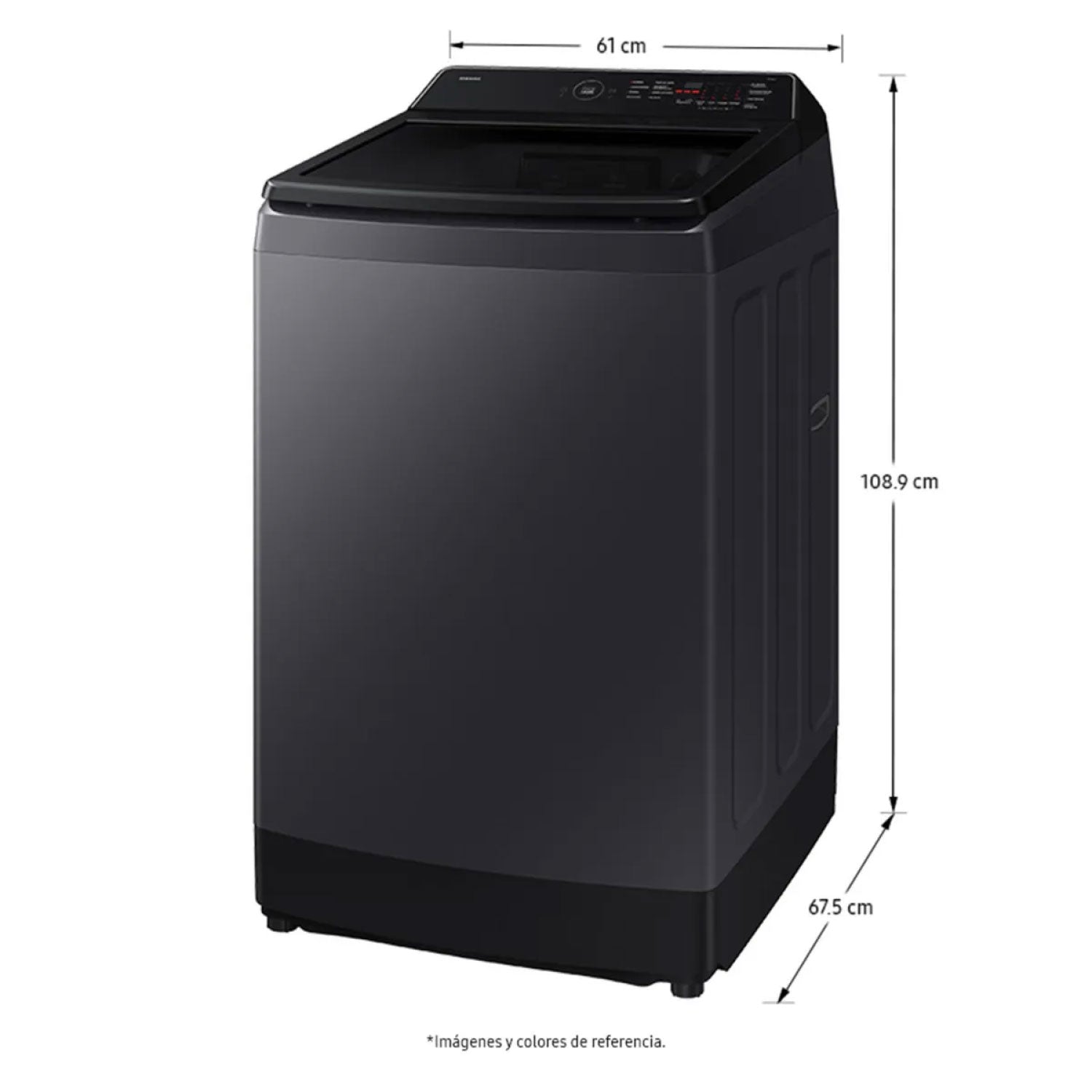 Lavadora Samsung 15 Kilos EcoBubble™ y SmartThings - WA70F15E4CCO Gris Grafito
