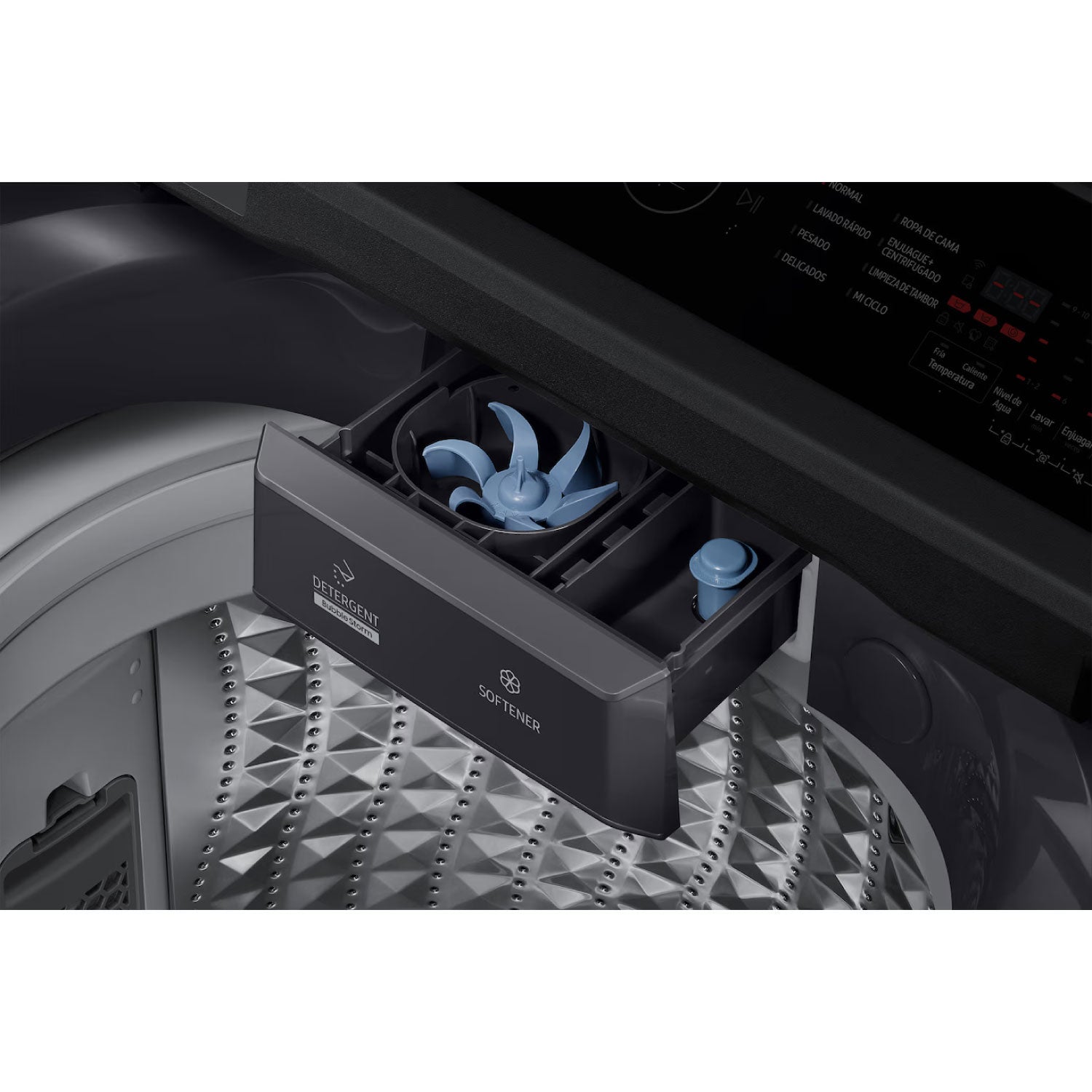 Lavadora Samsung 15 Kilos EcoBubble™ y SmartThings - WA70F15E4CCO Gris Grafito
