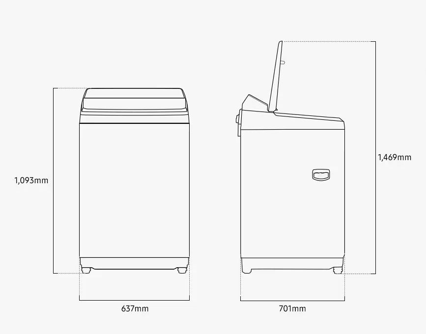 Lavadora 19 kg con EcoBubble y SmartThings + INTELIGENCIA ARTIFICIAL - WA70F19E7CCO