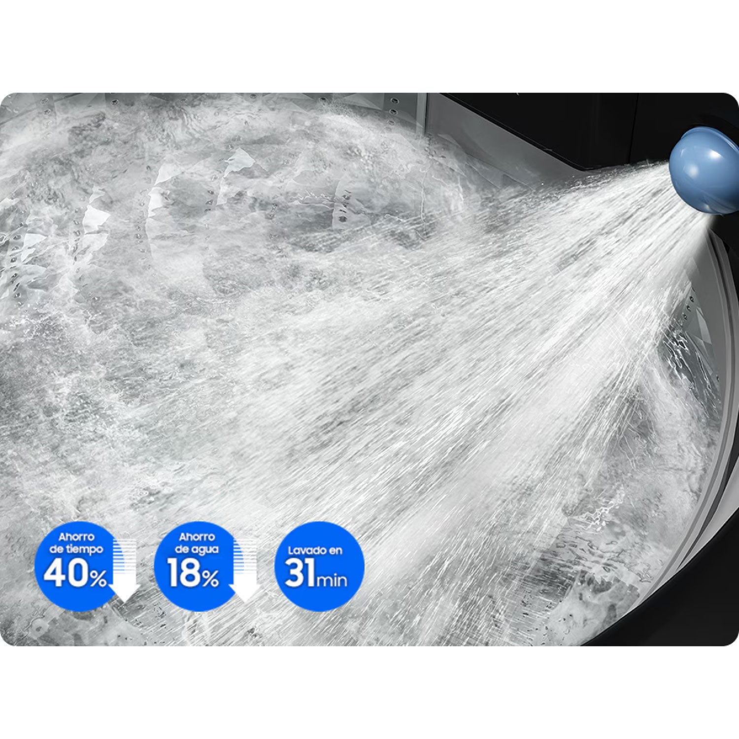 LAVADORA SAMSUNG 17 KG + INTELIGENCIA ARTIFICIAL - WA80F17S8BCO