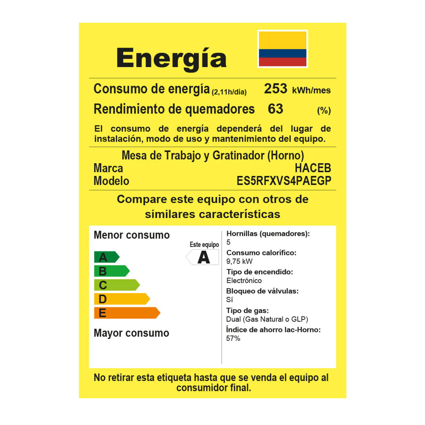 ESTUFA HACEB ROMERO REFLEX 50-V GAS PROPANO NE