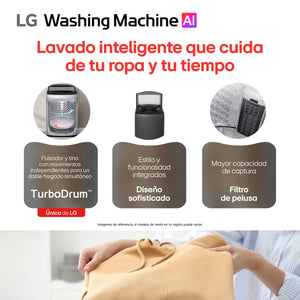 Lavadora LG Carga Superior 13 Kilos WT13NVTB.DNBECOL