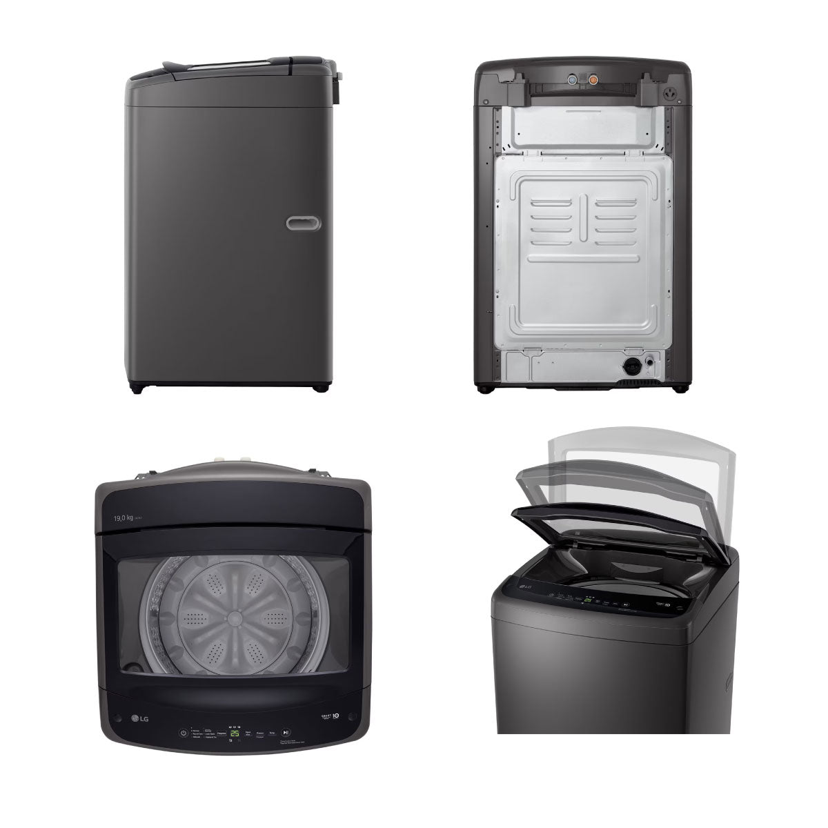 Lavadora LG 19Kg Negro TurboDrum™ Silencioso - WT19MVTB.ABMECOL